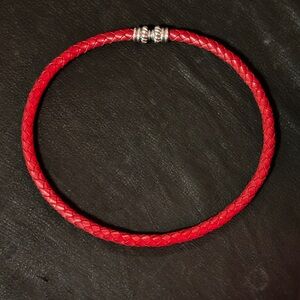 Elegant Red Braided Bracelet